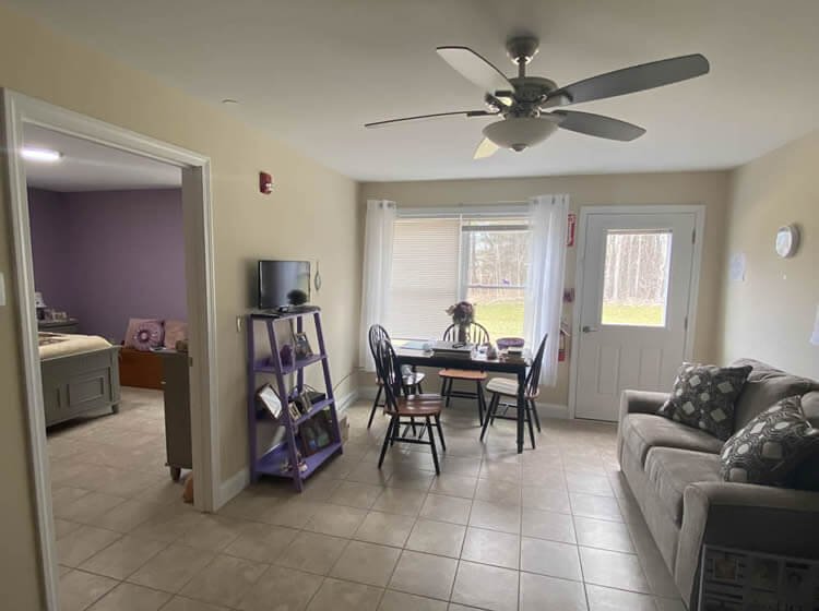 Living area of residential home.